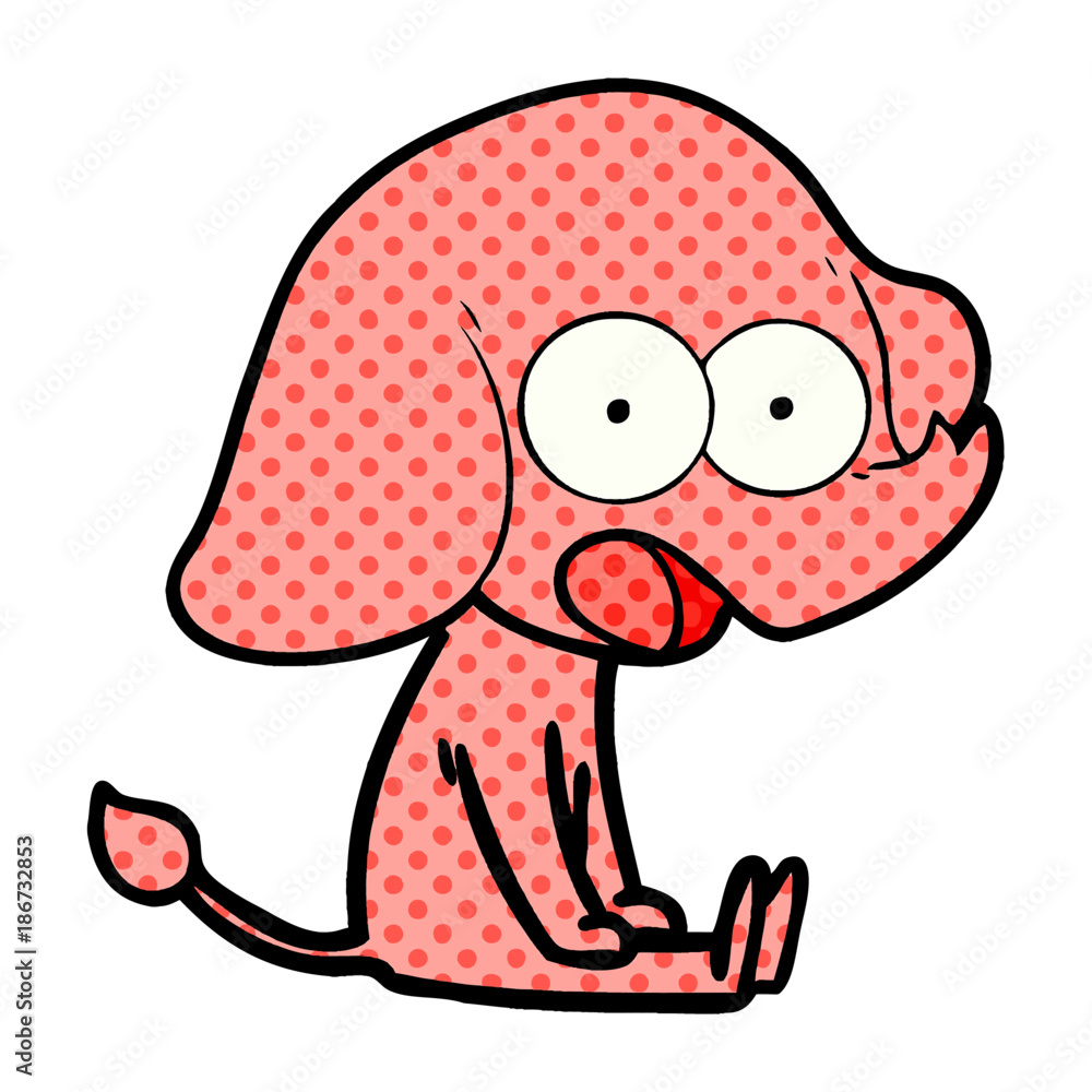 Obraz premium cute cartoon elephant