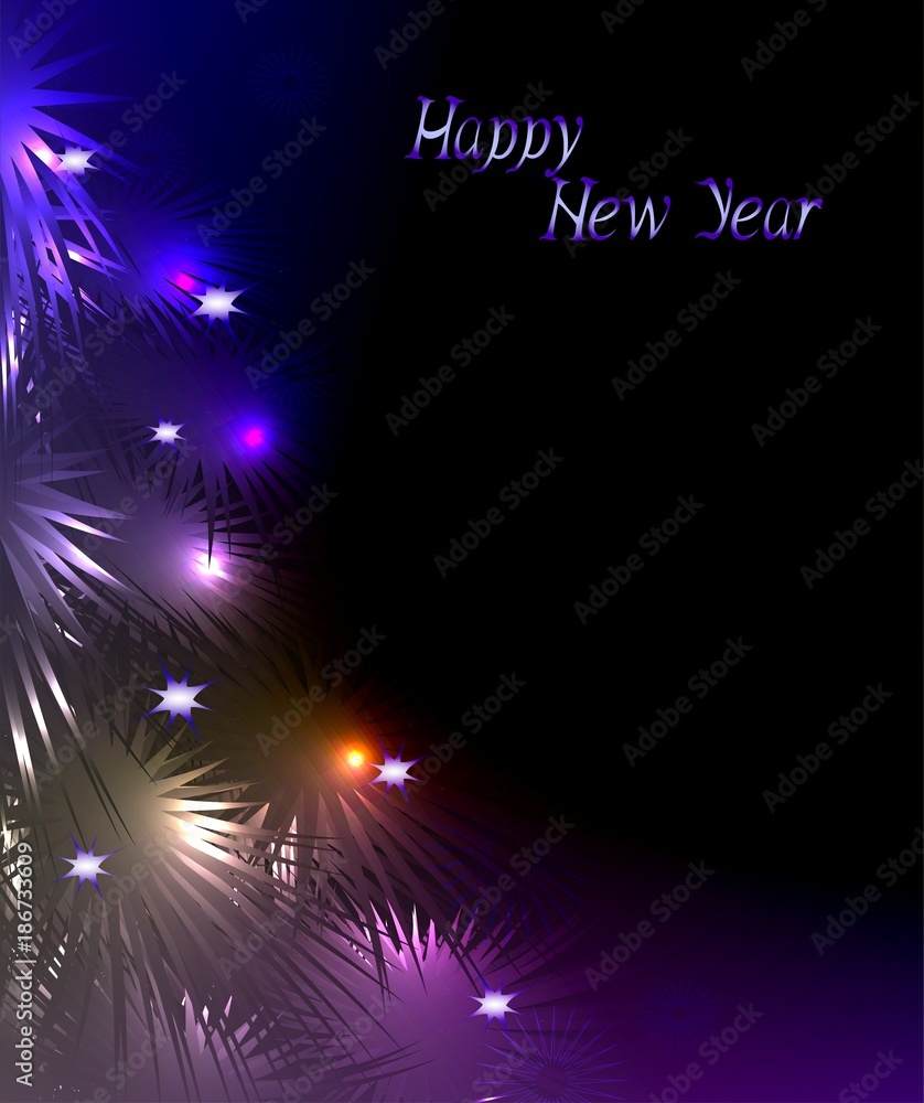 A set of Christmas cards with a Christmas tree from flashes of fireworks. EPS10 vector illustration A set of Christmas cards with a Christmas tree from flashes of fireworks. EPS10 vector illustration