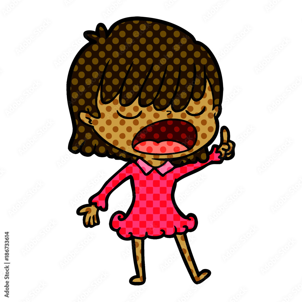 cartoon woman talking loudly cartoon woman talking loudly
