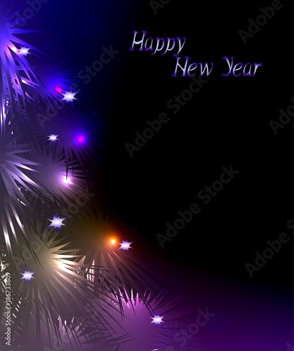 Wallpaper Mural A set of Christmas cards with a Christmas tree from flashes of fireworks. EPS10 vector illustration Torontodigital.ca