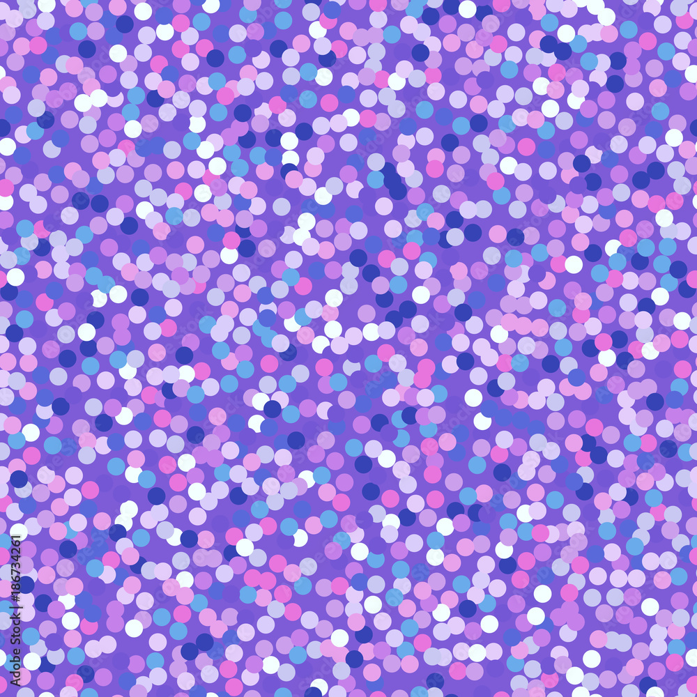 Purple, pink glitter vector background. Violet seamless pattern for vedding invitation, sale banner. Sparkling sapphire backdrop for gift, vip and birthday card.