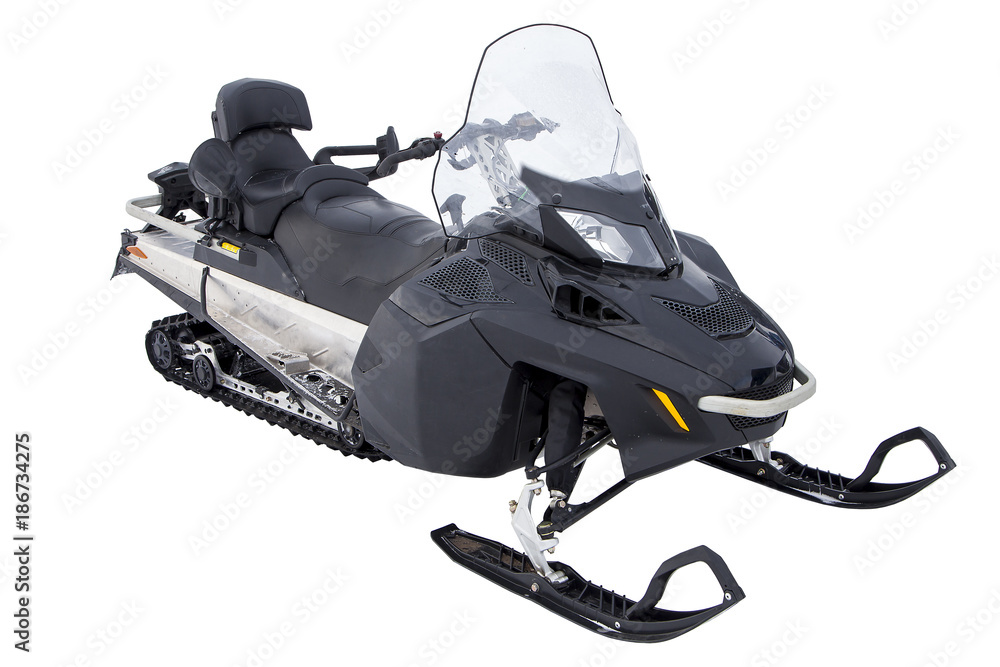 Naklejka premium scooter, snowmobile isolated on white background