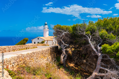 Capdepera Lighthouse in Mallorca Spain  photo