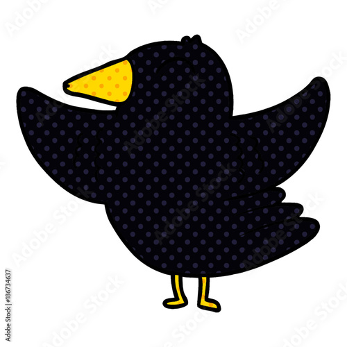 cartoon bird spreading wings