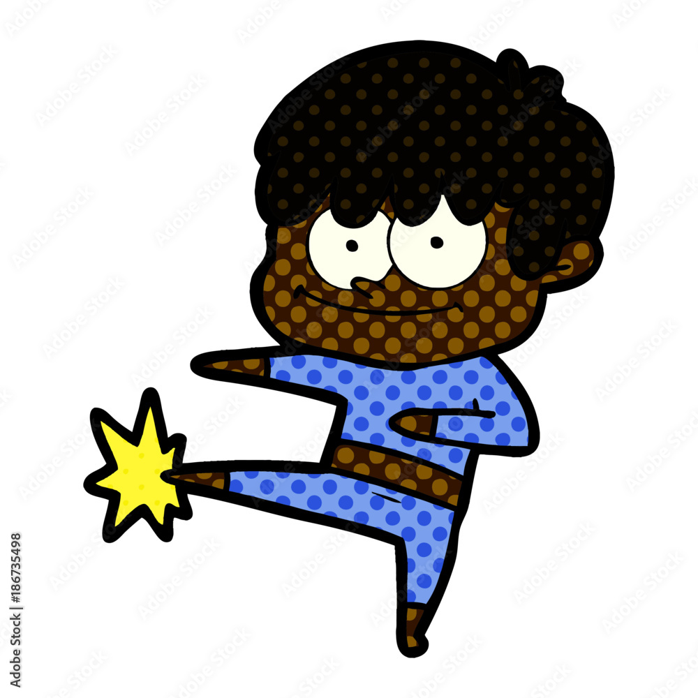 Obraz premium happy cartoon man