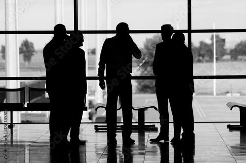 silhouettes of business people