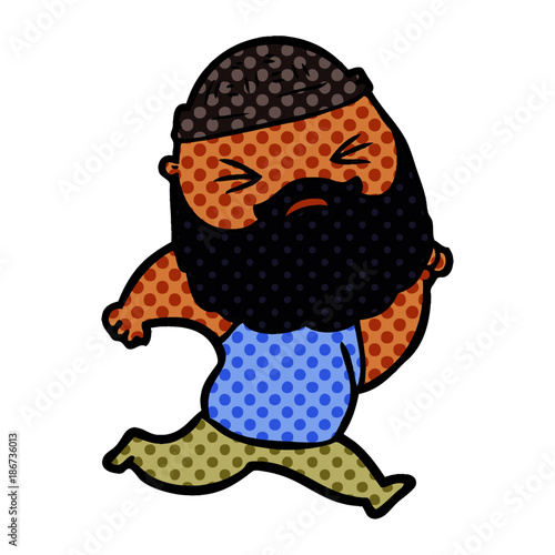 cartoon man with beard