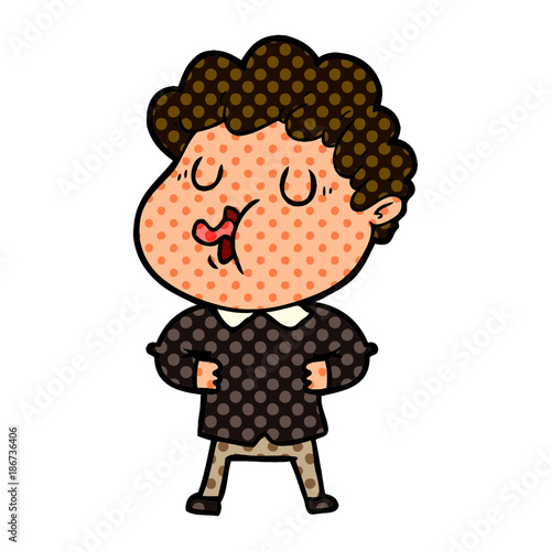 cartoon man singing
