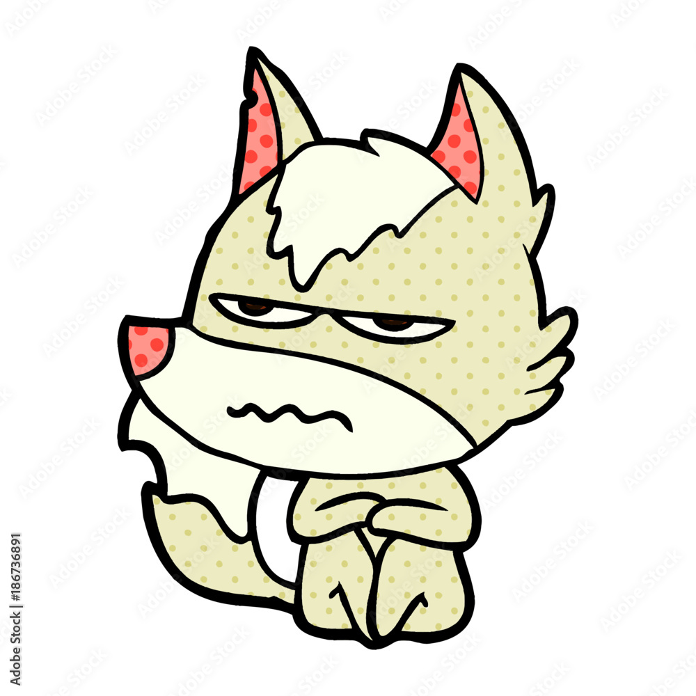 cartoon annoyed wolf cartoon annoyed wolf