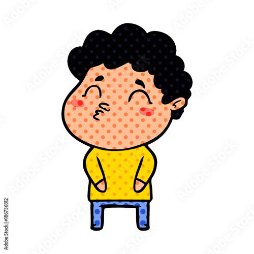 cartoon man pouting
