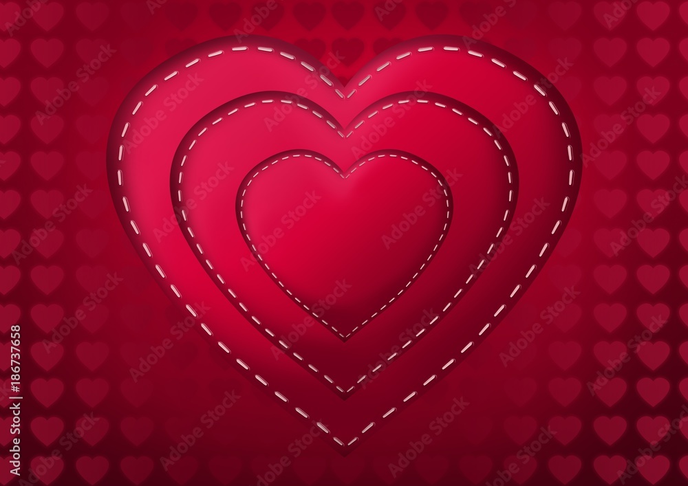 Valentines day design with hearts Valentines day design with hearts