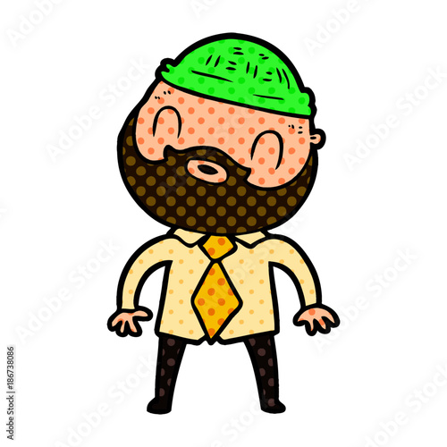 cartoon bearded man © lineartestpilot