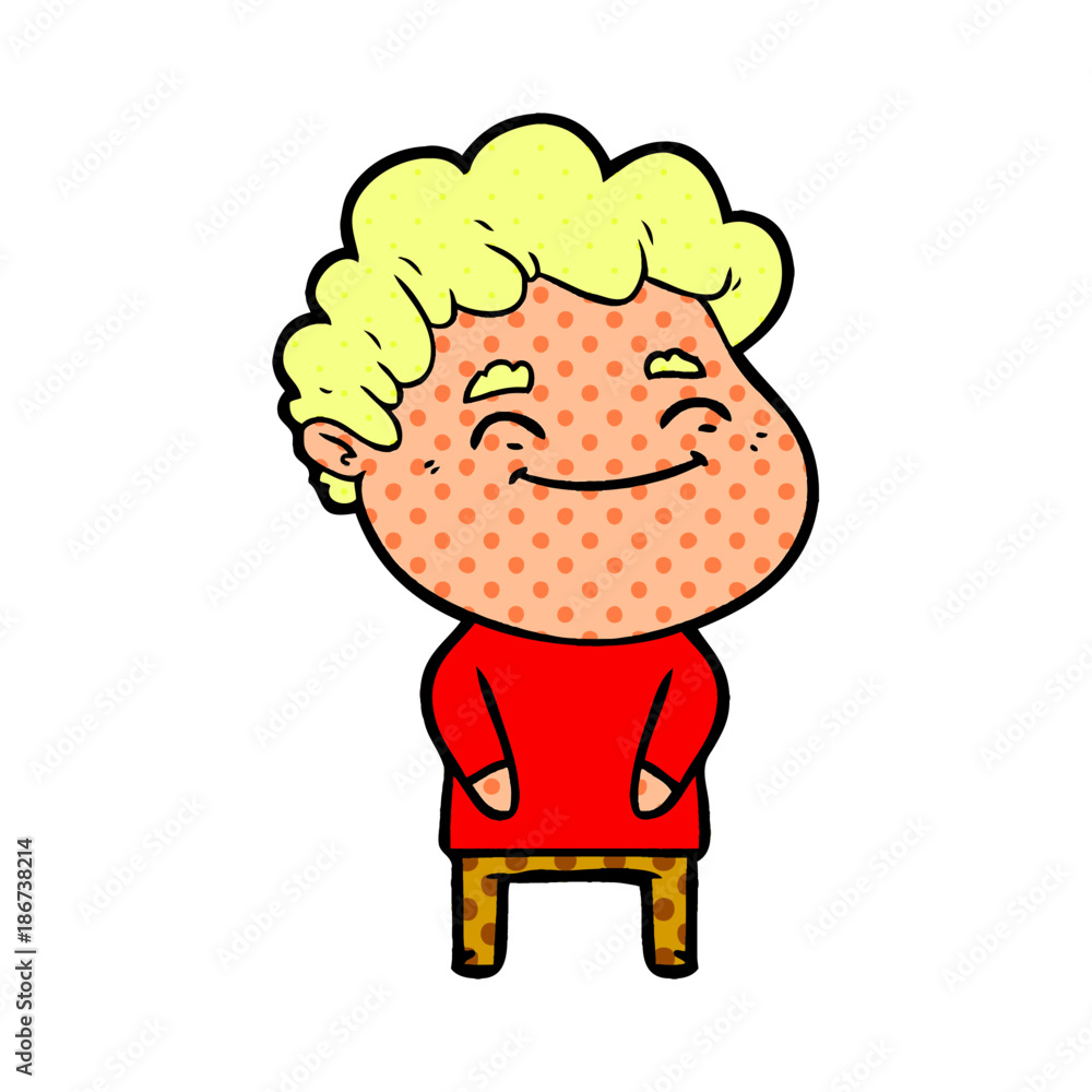 cartoon friendly man cartoon friendly man