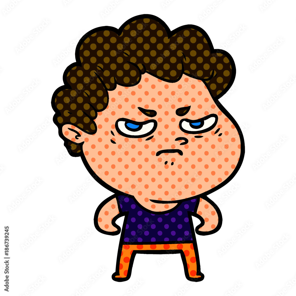 Obraz premium cartoon angry man