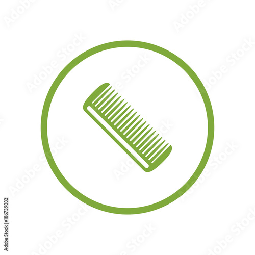 Hairbrush icon. Vector Illustration