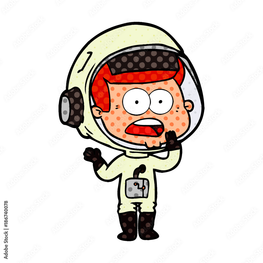 cartoon surprised astronaut cartoon surprised astronaut