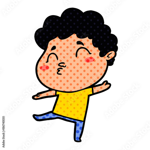 cartoon man pouting