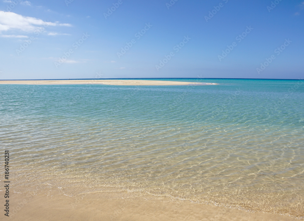 Sotavento Beach in Fuerteventura, Canary Islands, Spain