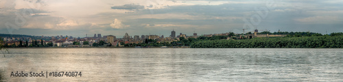 Belgrade, Serbia May 19, 2016: Panorama of Belgrade from the Danube River