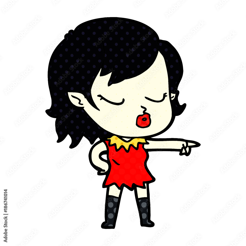 cute cartoon vampire girl