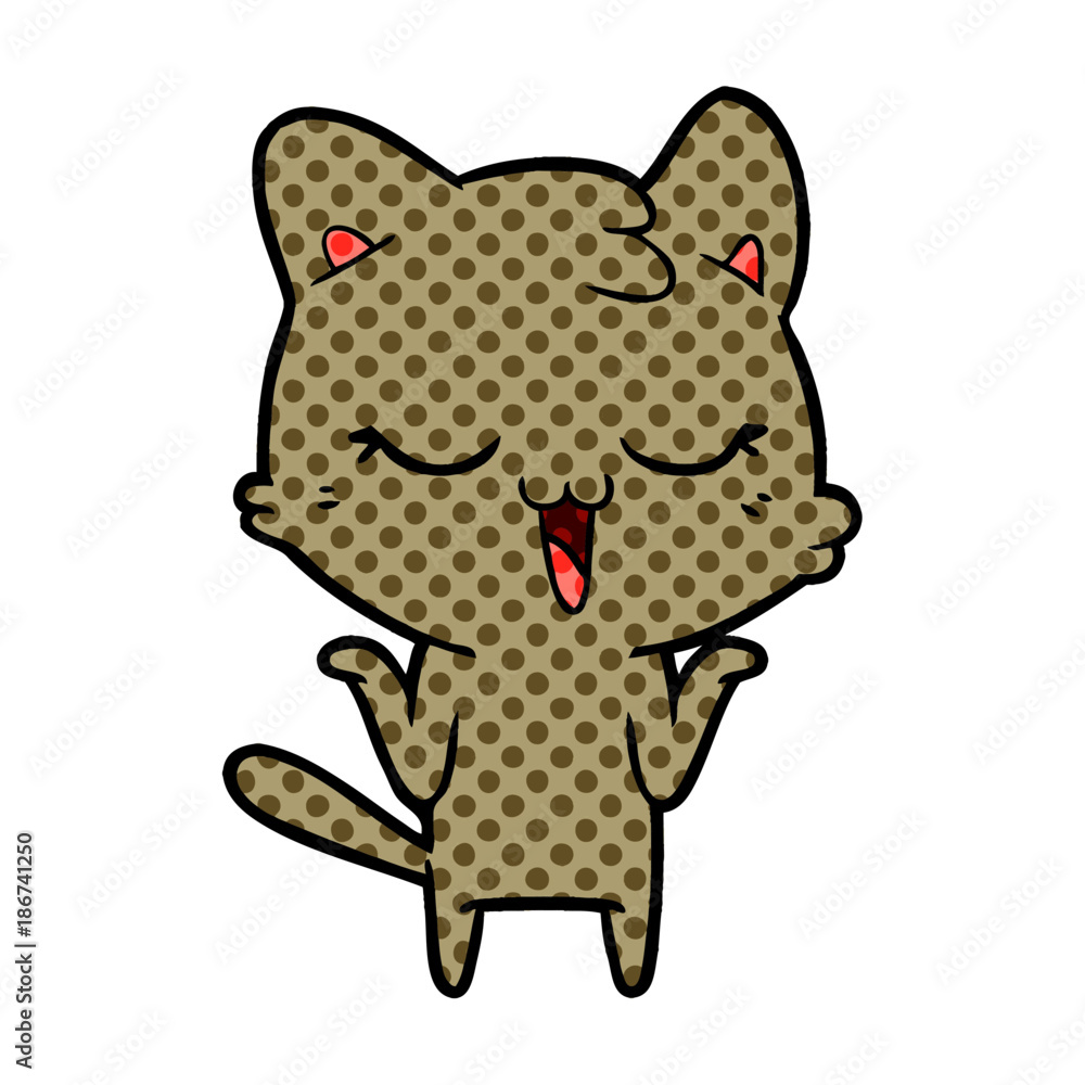 Obraz premium cartoon cat