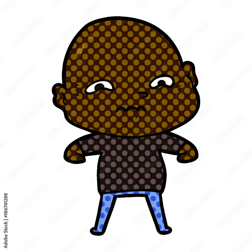 cartoon nervous man cartoon nervous man