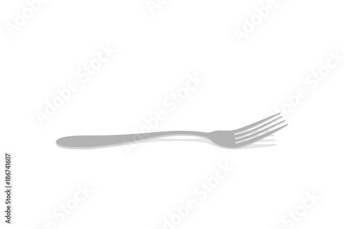 Drawing of a fork, vector illustration. 