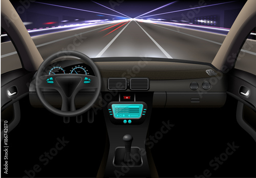 Car Interior Night