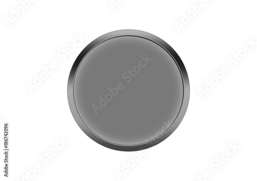 Button Silber Symbol Knopf Rund