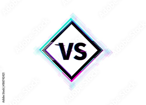 Free Download Versus Logo. Glitch style. Vector  - GFXLoad
