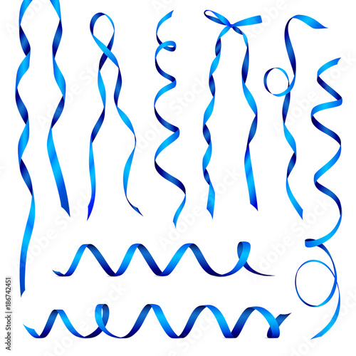 Realistic Ribbons Set