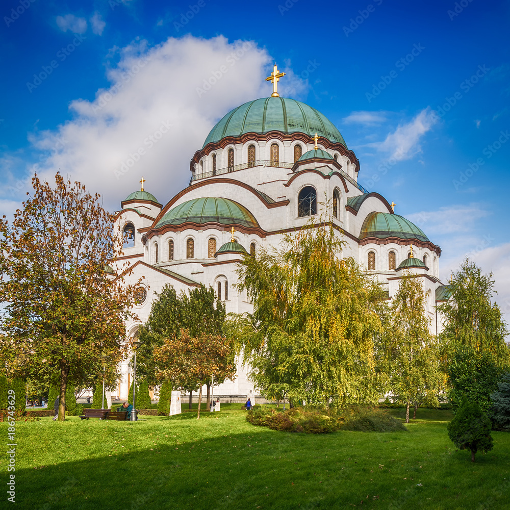 Naklejka premium Temple of Saint Sava