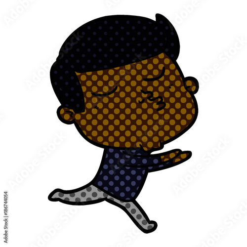 cartoon model guy pouting