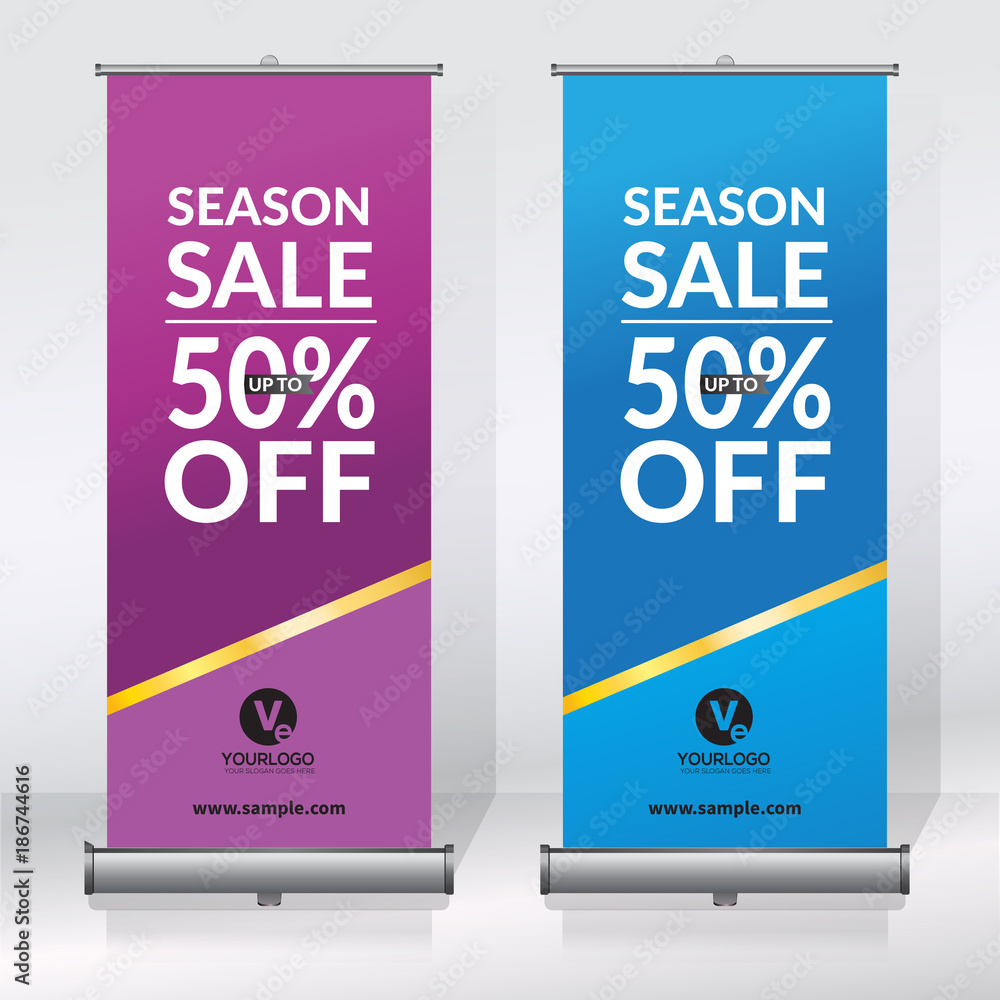 Roll up banner design template Roll up banner design template