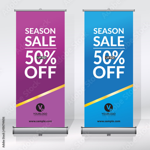 Roll up banner design template