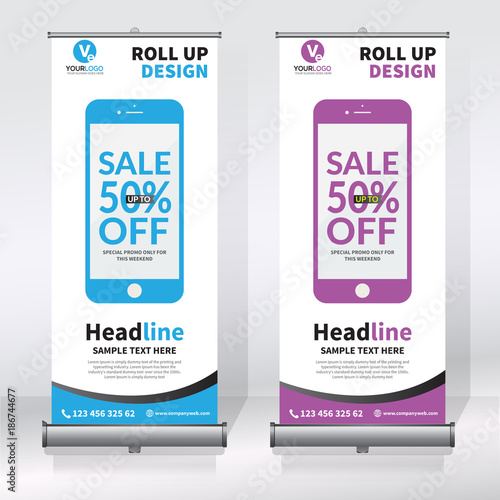 Roll up banner design template