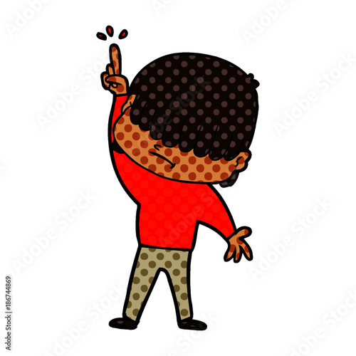 cartoon boy with untidy hair
