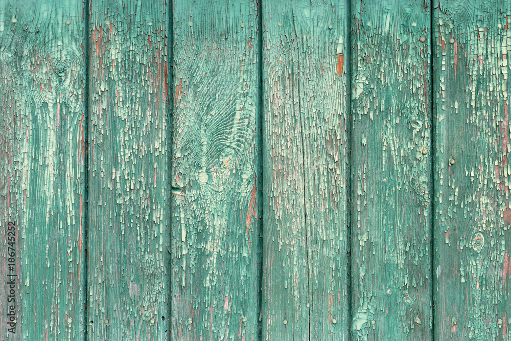 The old green wood texture with natural patterns The old green wood texture with natural patterns