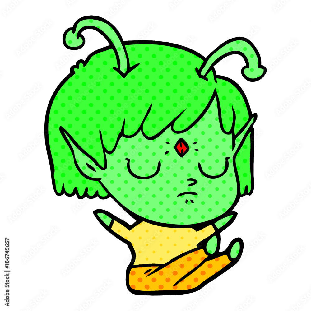 cartoon alien girl cartoon alien girl