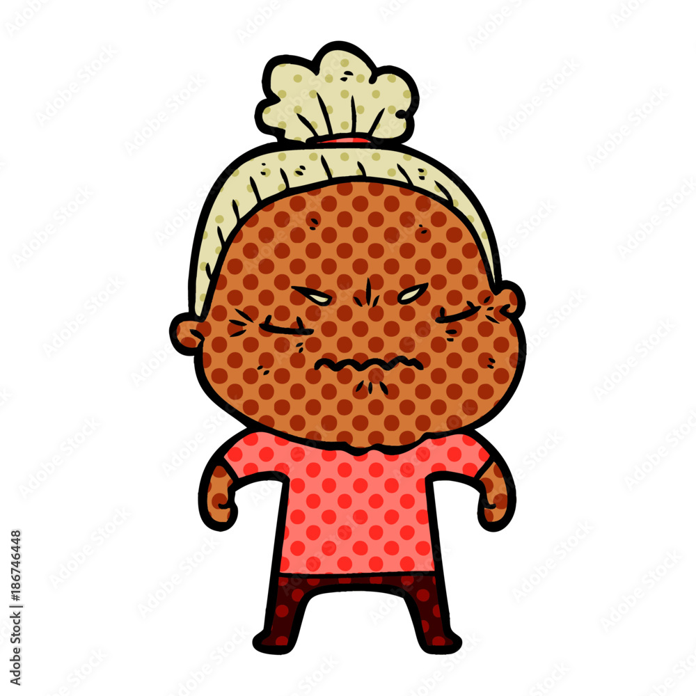 cartoon annoyed old lady cartoon annoyed old lady