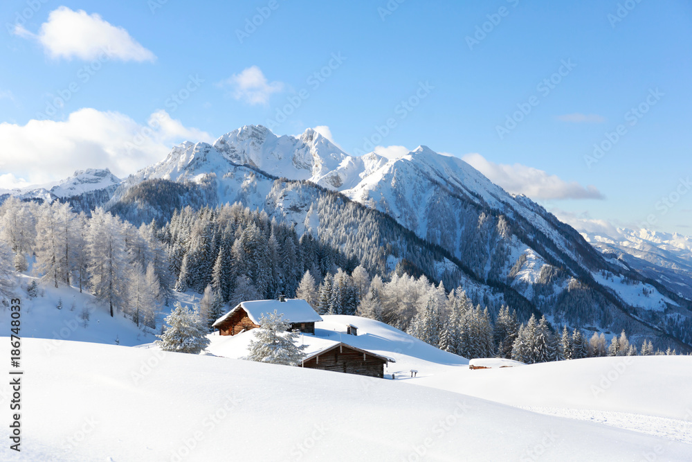 White winter landscape. Austrian Alps