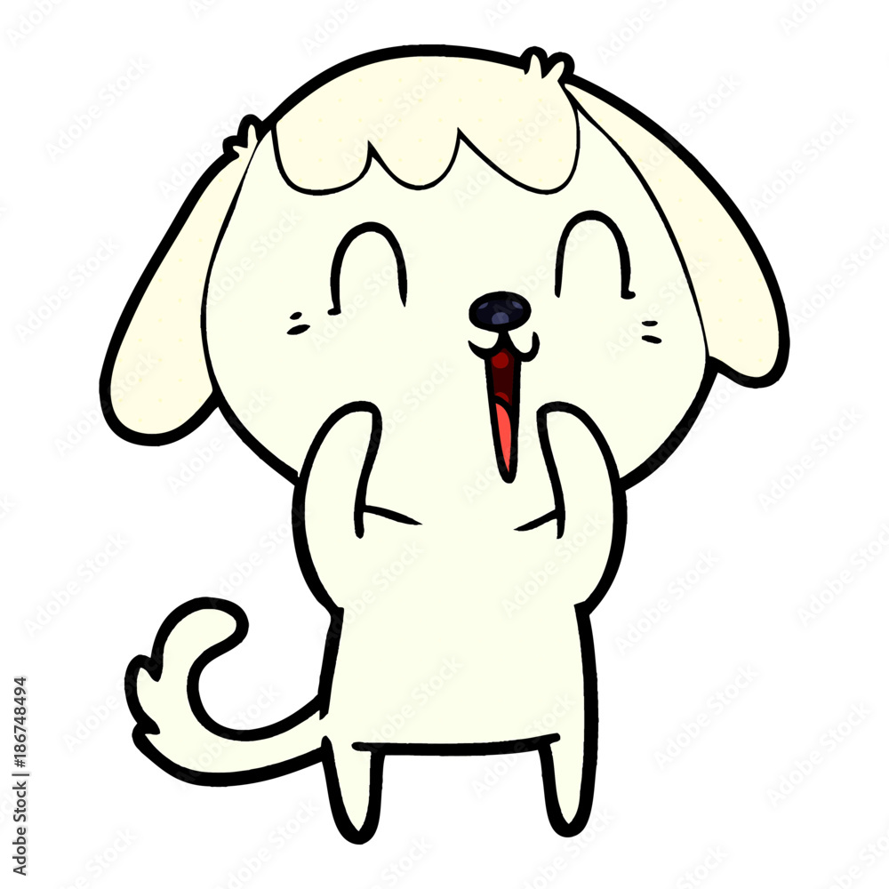 Obraz premium cute cartoon dog