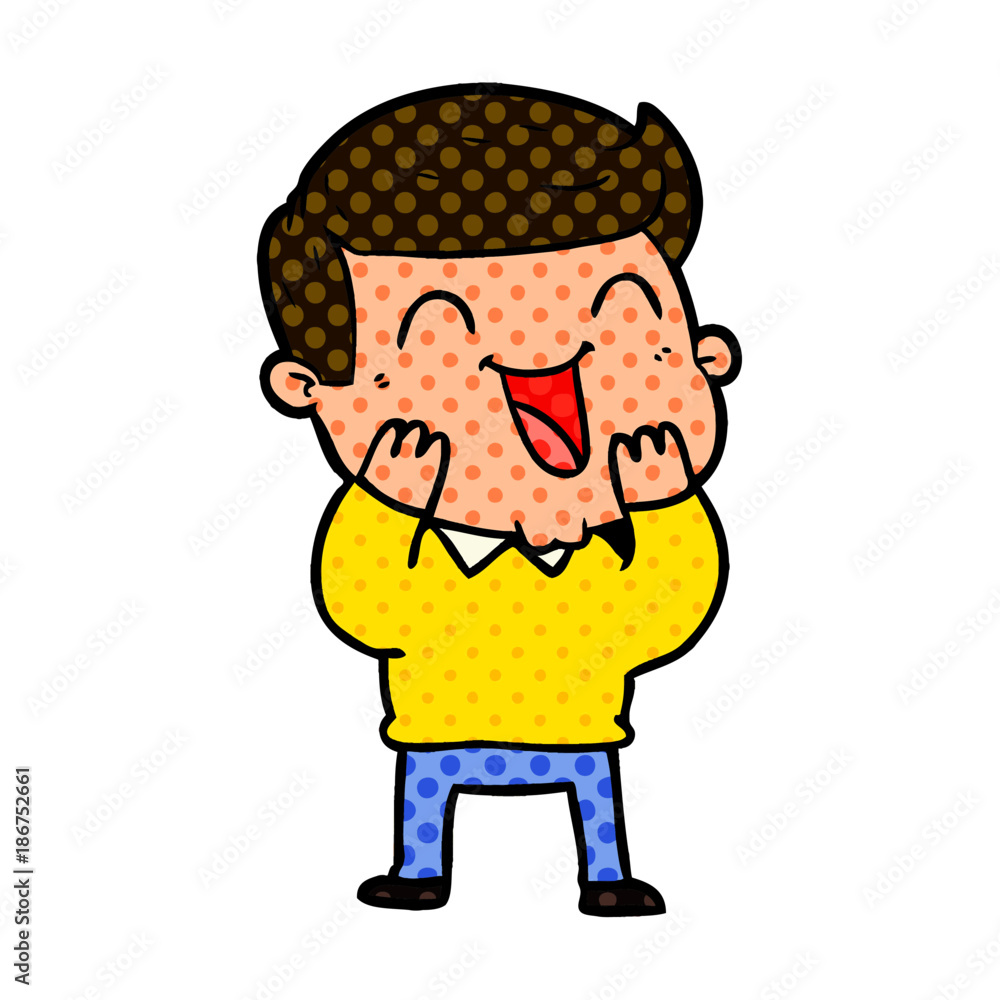 cartoon man laughing cartoon man laughing