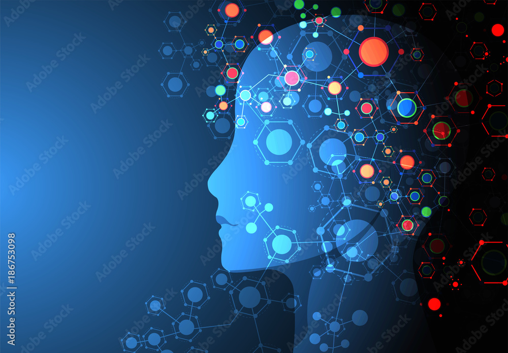 Creative brain concept background. Artificial Intelligence concept. Creative brain concept background. Artificial Intelligence concept.