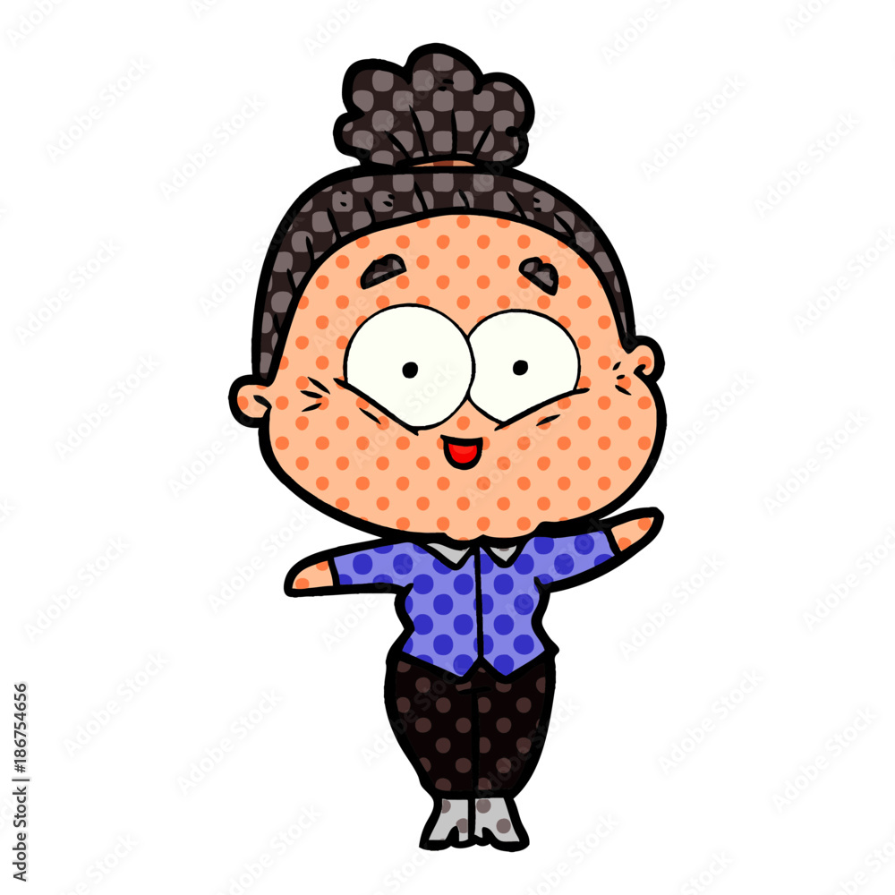 cartoon happy old woman cartoon happy old woman