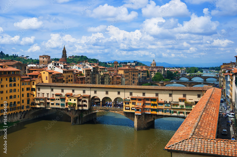 Fototapeta Ponte Vecchio over Arno river in Florence, Italy