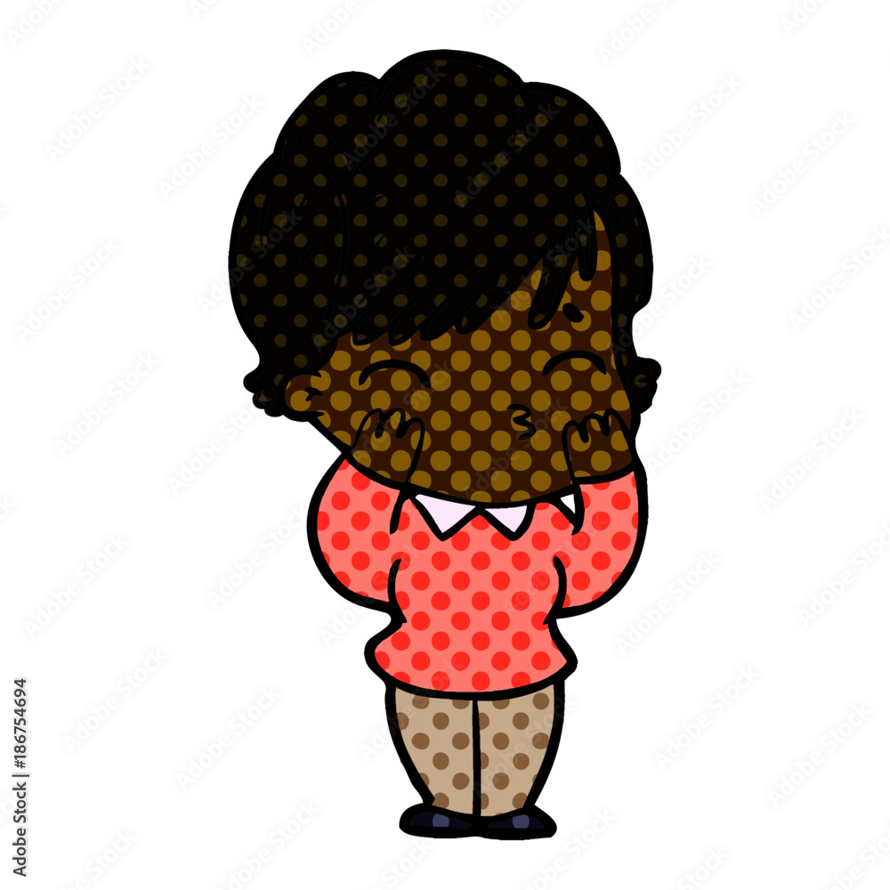 cartoon woman thinking