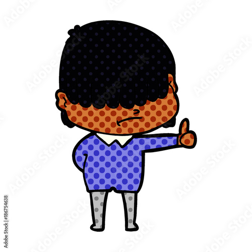 cartoon boy with untidy hair