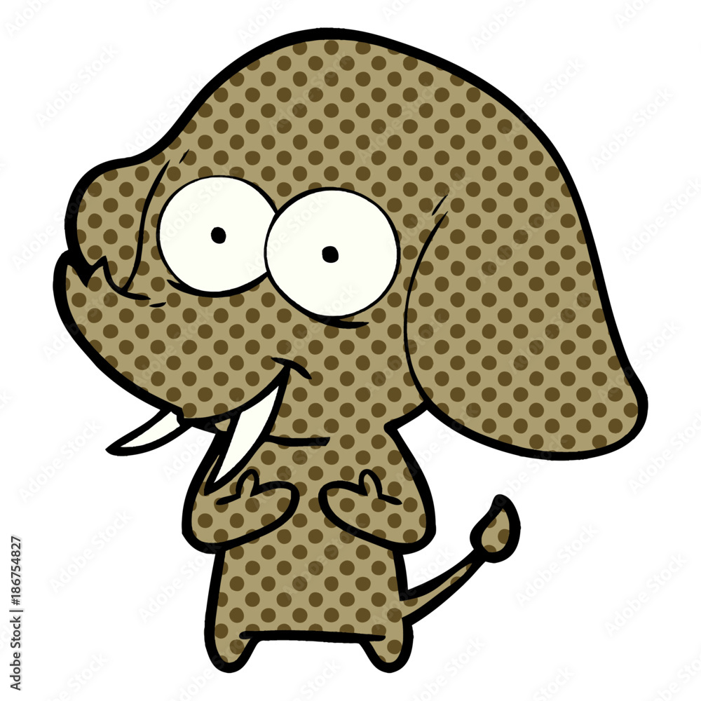 Obraz premium happy cartoon elephant