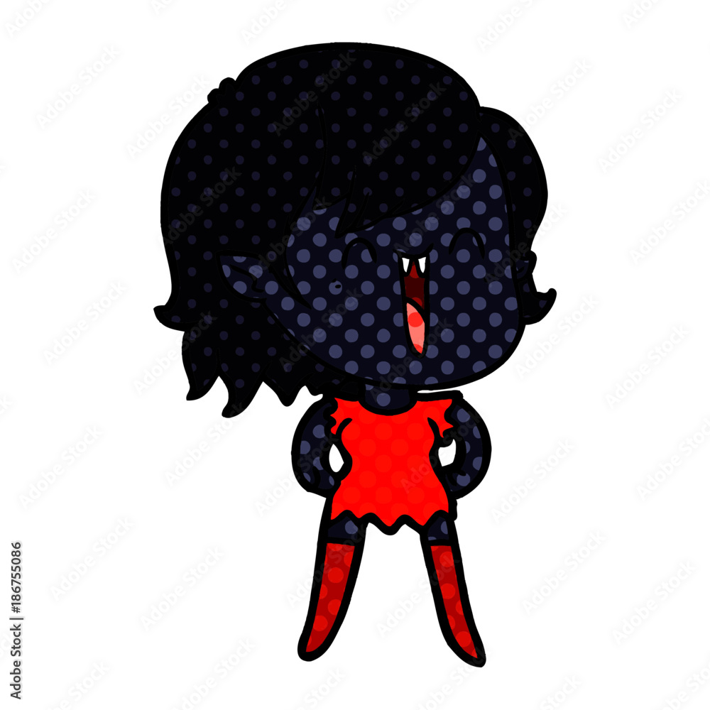 cute cartoon happy vampire girl cute cartoon happy vampire girl